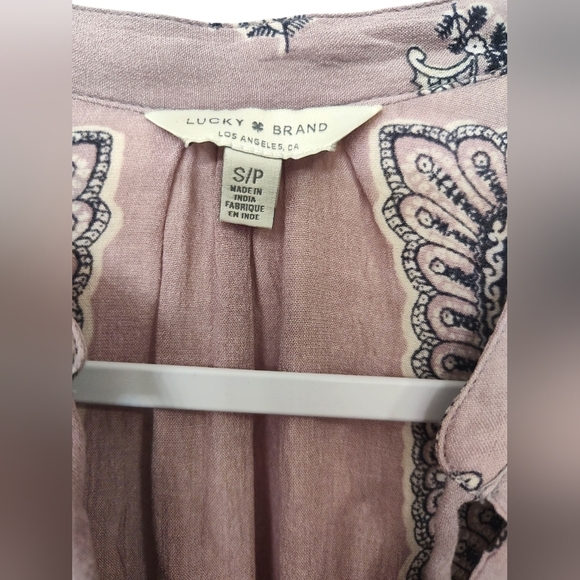 Lucky Brand Vintage-Inspired Blouse in Dusty Pink - Picture 4 of 4